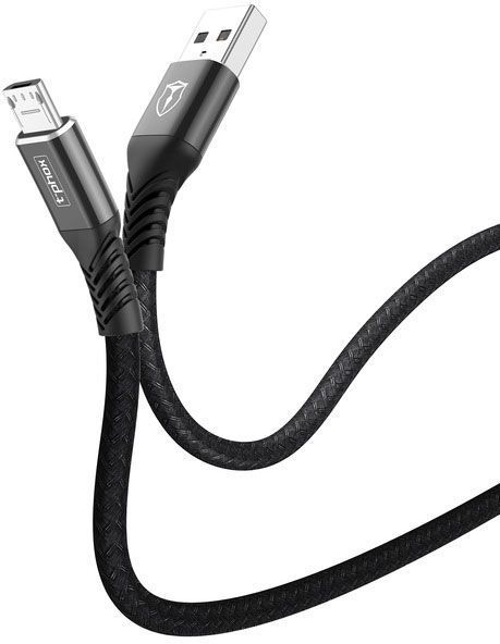 Кабель T-PHOX USB Type-A 1 м чорний (T-M814 black) Jagger 