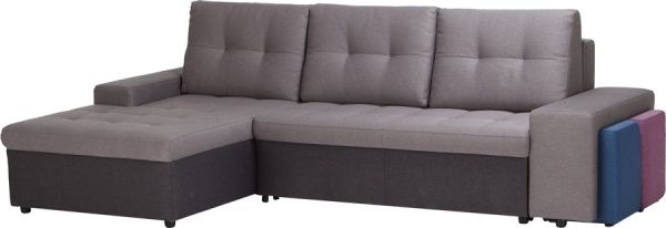 Диван кутовий ADK Канзас Е52 лівосторонній сірий 2650x1620x770 мм