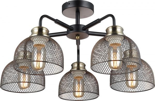 Люстра потолочная Altalusse 5x40 Вт E27 черный/античная бронза INL-6144C-05 