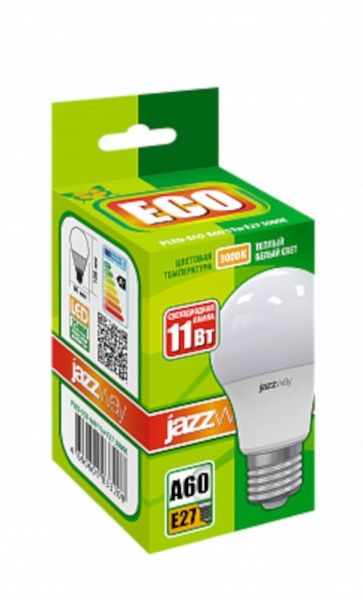 Лампа світлодіодна Jazzway PLED- ECO-A60 11 Вт A60 матова E27 230 В 3000 К 1033208 