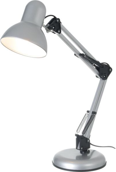 Настольная лампа офисная Accento lighting ALYU-DE3030-SL 40 Вт E27 серебристый металлик 