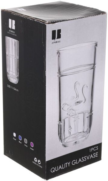 Ваза скляна Crystal Beatrice 23,5 см YIWU