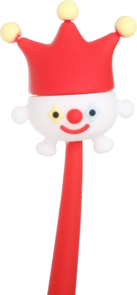 Ручка гелевая красная Карнавал чернило синее 