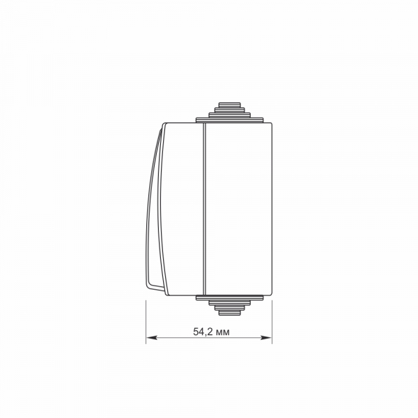 Вимикач двоклавішний Videx Binera без підсвітки сірий VF-BNW12-G