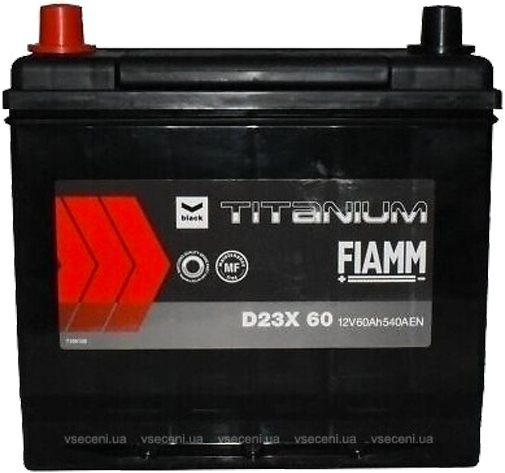Аккумулятор автомобильный Fiamm Titanium Black 60Ah 540A 12V «+» слева (7905181)