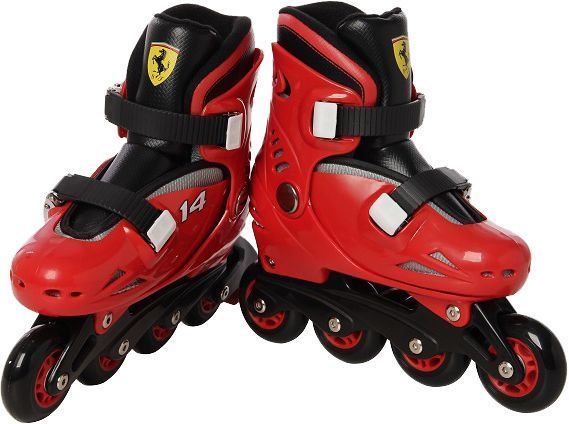 Роликовые коньки Ferrari FK7-BLACK р. 33-36 красный