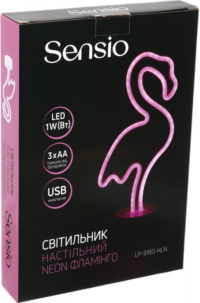 Настольная лампа Sensio Neon Фламинго 1 Вт розовый 9180-HLN