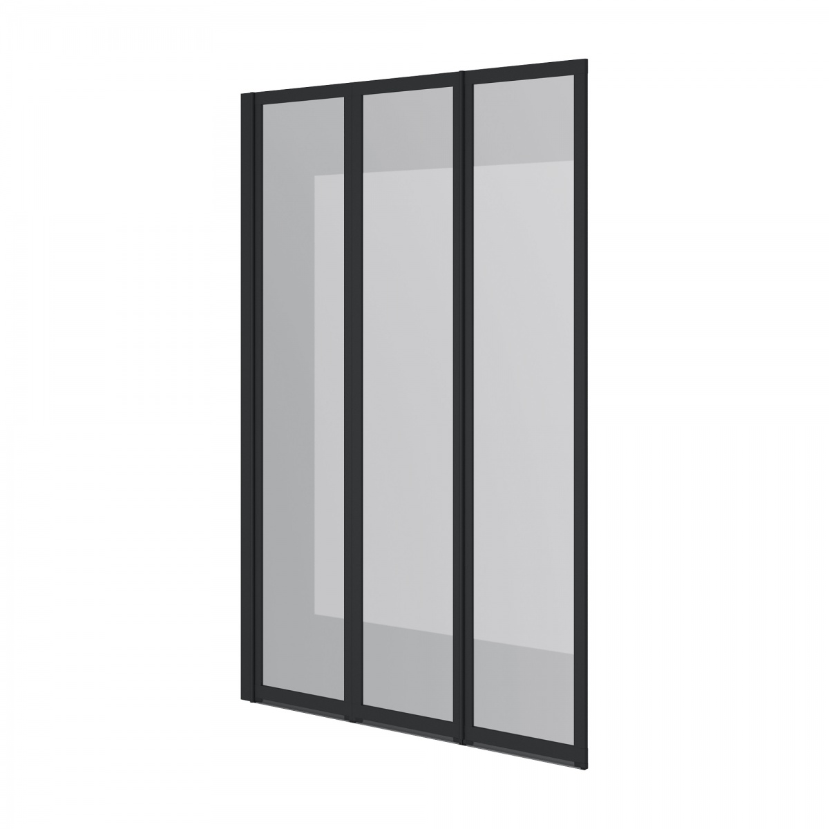 Шторка для ванны Koller Pool Style 1000х1500 мм (left) black matt, скло 4 мм clear — фото 1