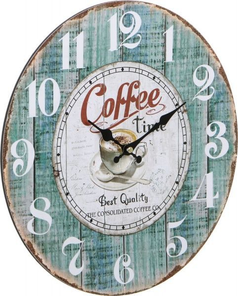 Часы настенные Coffe blue 33,8 см