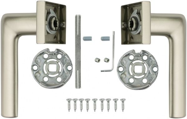 Ручка на розетке Convex 1485 квадрат матовый никель