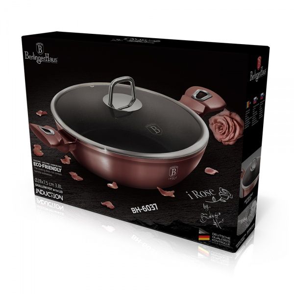 Сотейник с крышкой I-Rose Edition 3,8 л BH 6037 Berlinger
