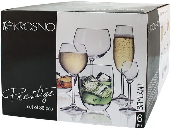 Набор бокалов Prestige Brylant 36 шт. Krosno