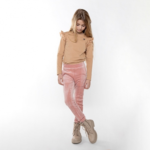 Реглан для девочки NWM с воланами р.128 бежевый U44013-1 