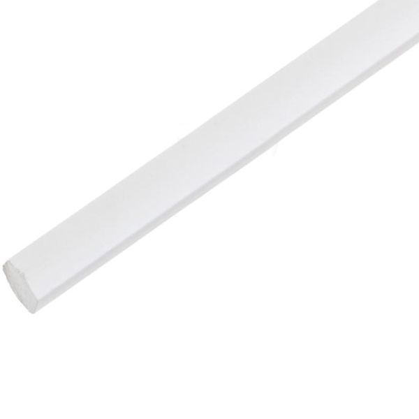 Штапик ПВХ радиальный ОМіС декоративный 14х14х2750 мм белый