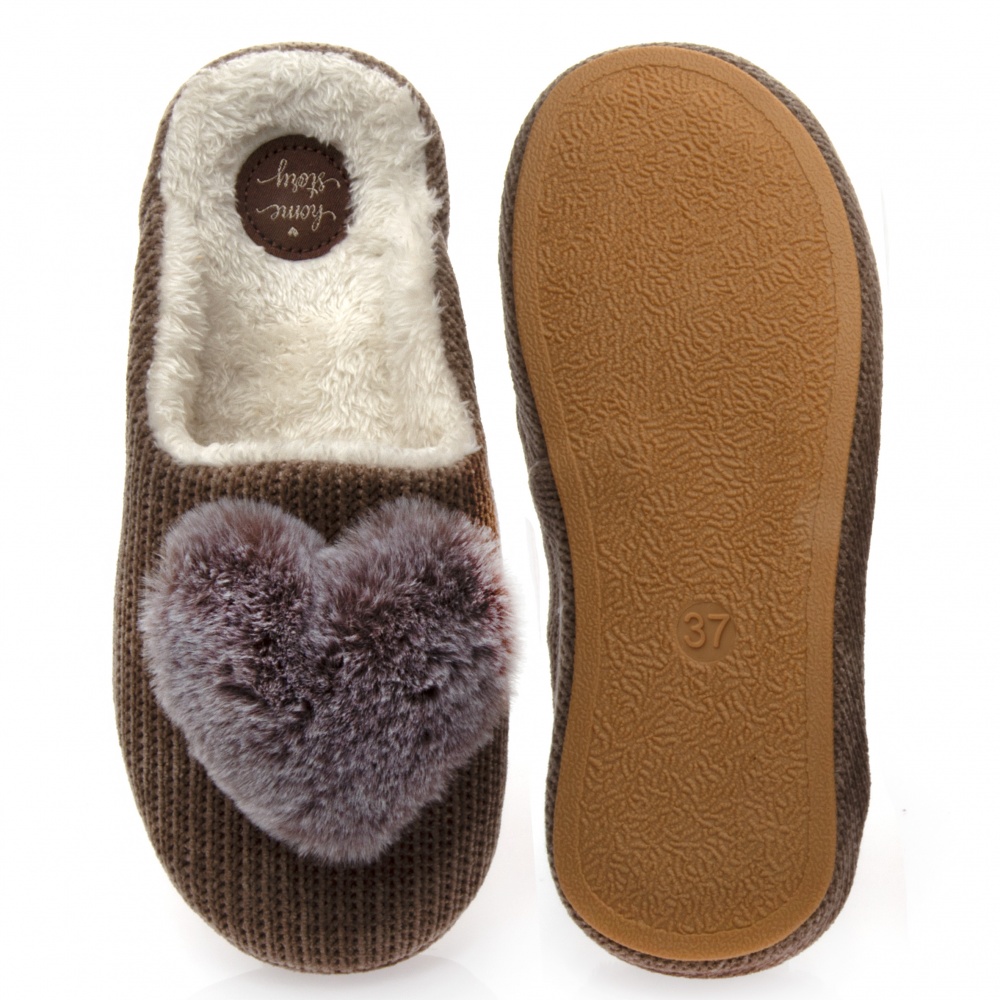 Тапки домашние Home Story 251809-15 р.39 коричневый