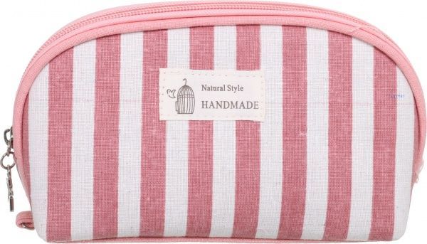 Косметичка Смужка Овал B5112 рожевий 