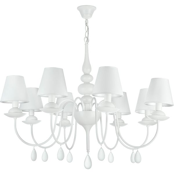 Люстра подвесная Victoria Lighting 8x40 Вт E14 белый Belladonna 