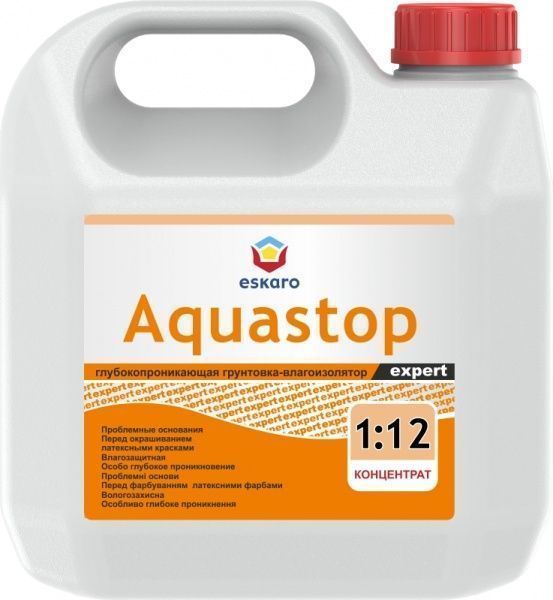 Ґрунтовка глибокопроникна Eskaro Aquastop Expert концентрат 1:12 10 л