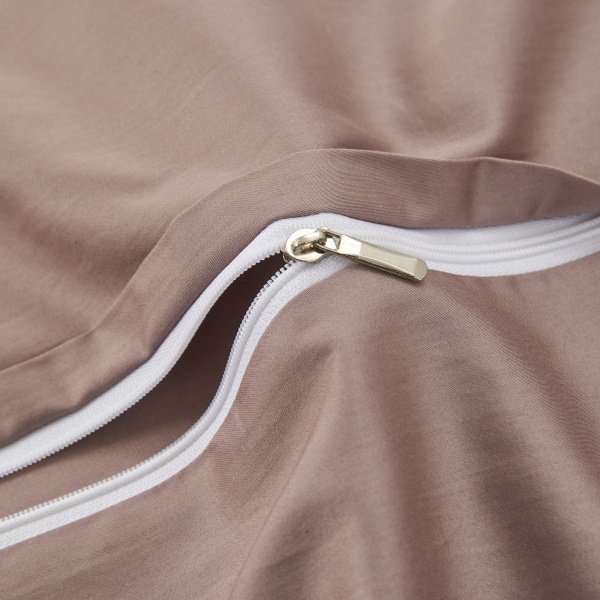 Комплект постільної білизни Solid сімейний однотонний бежевий La Nuit 