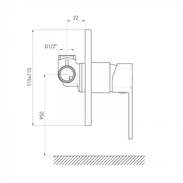 Змішувач для душу VOLLE Sota 1538.100201