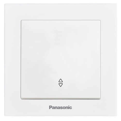 Выключатель проходной одноклавишный Panasonic Karre Plus 55 без подсветки белый WDTC90032WH-UA1