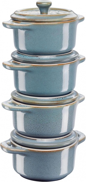Набор кокотниц мини керамических 4 шт бирюза 40508-159-0 Staub
