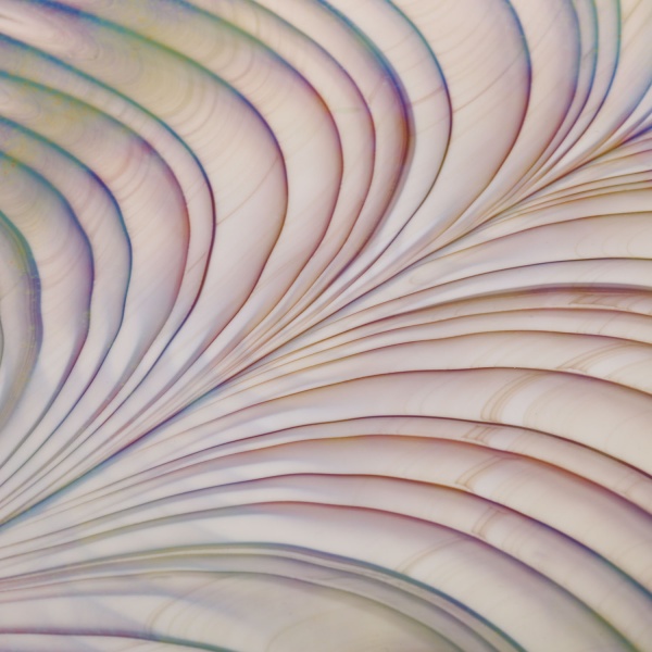 Блюдо Yalos Murano FILIGRANA MARRONE 9 см слонова кістка з коричневою філігранню та перламутровим ефектом 