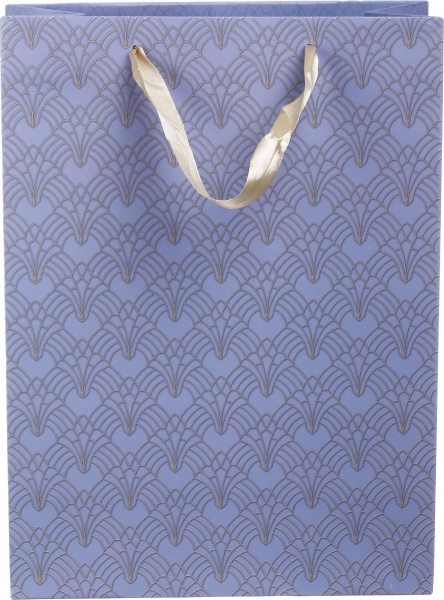 Пакет подарочный XLL-1 D-1141 лавандовый узор с лаком глитер