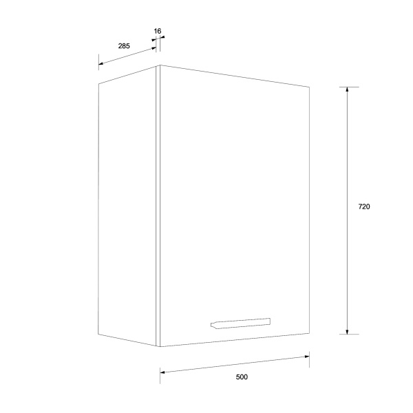 Шафа верхня Аліна В 50/71.8 білий/білий Сокме