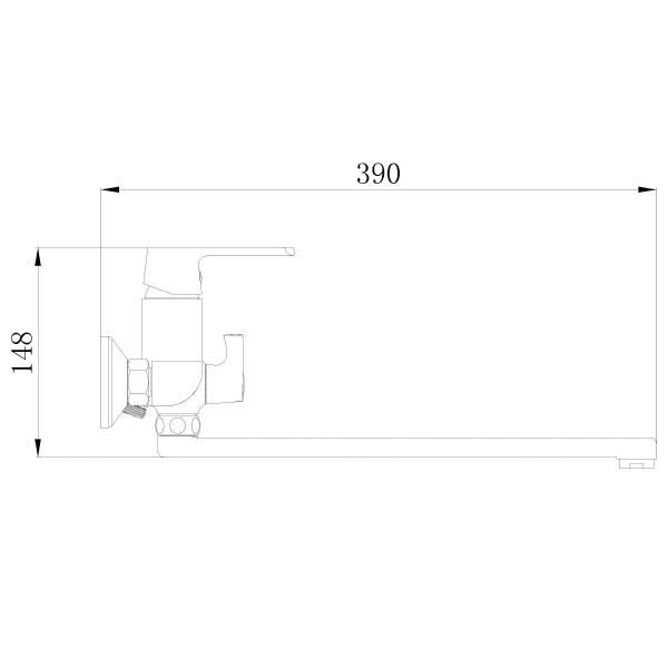 Смеситель для ванны Mixxen Конкорд MXKL1202W