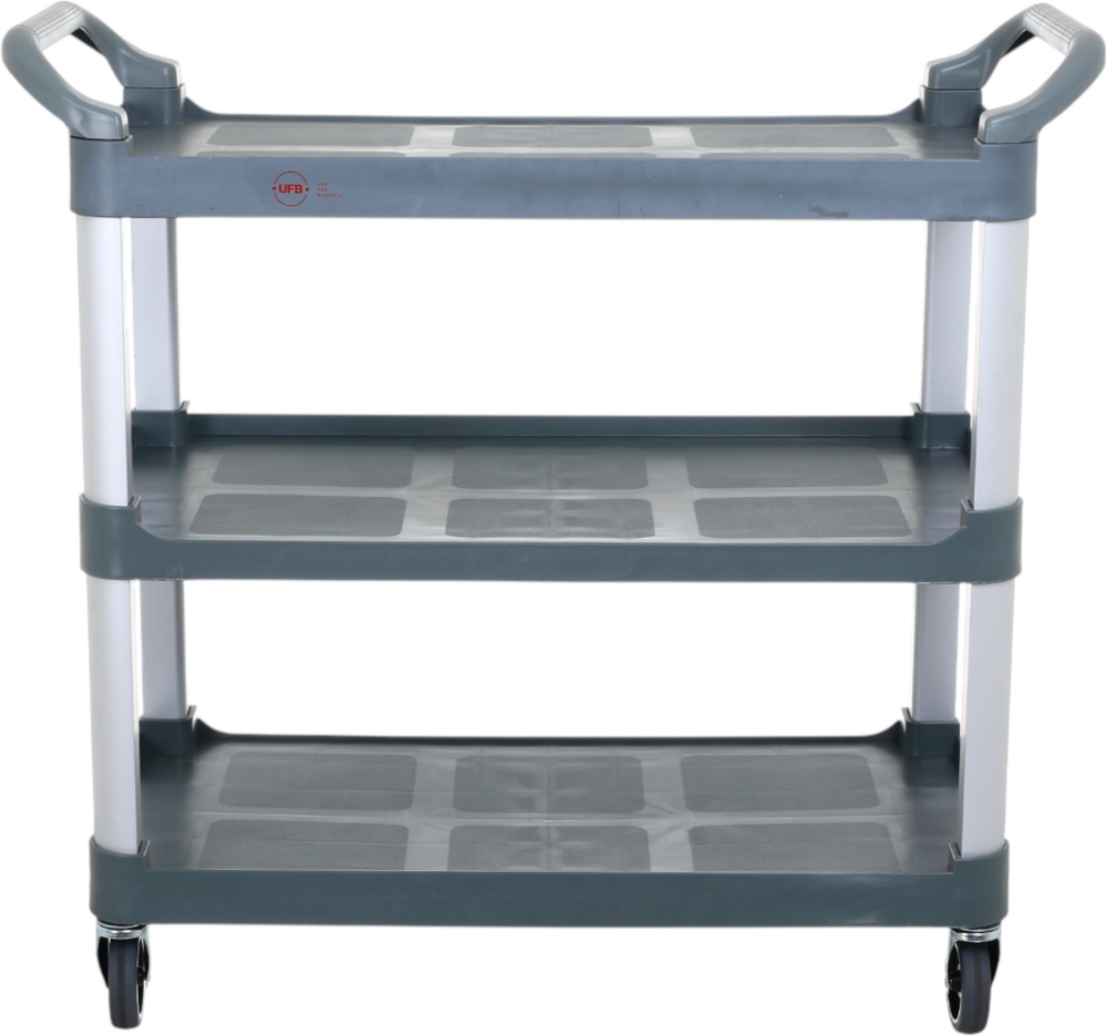 Візок сервірувальний 3 полиці сірий UFB 925x480х960 мм пластик/нержавіюча сталь