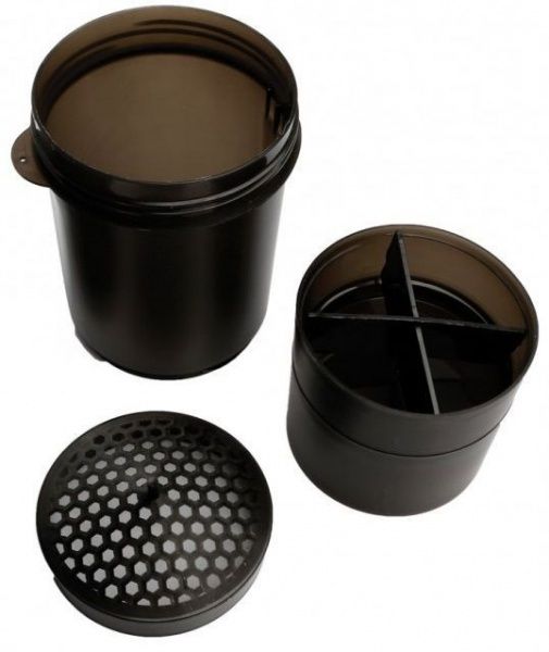 Шейкер багатосекційний 600 мл black GymBeam