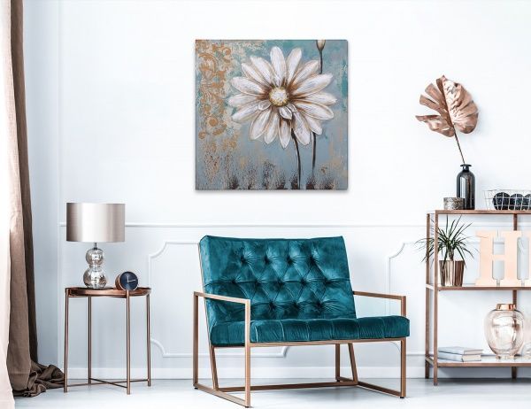 Картина Цветок 80x80 см 