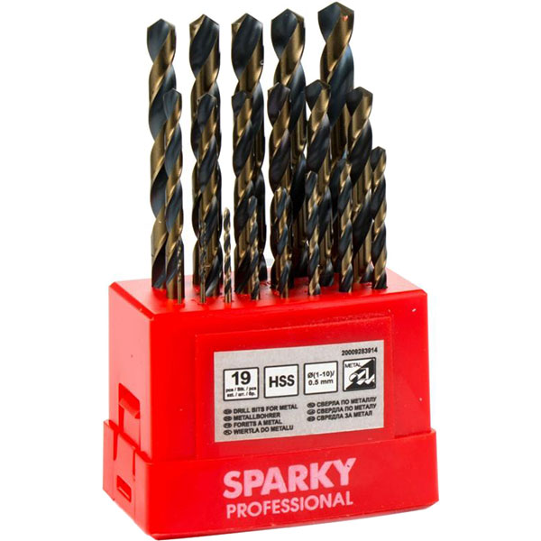 Набор сверл Sparky 1.5-10 мм 19 шт