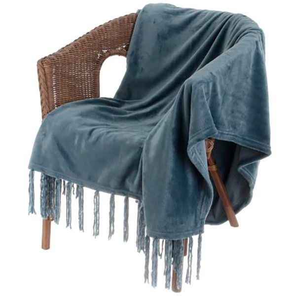 Плед Fringe 140x180 см аква La Nuit 