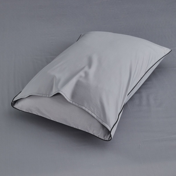 Комплект постельного белья Solid семейный темно-серый La Nuit 