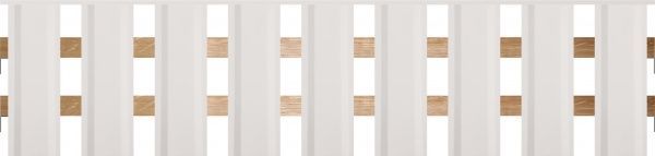 Декоративное ограждение Евроштакет Заборчик 300х1250 мм белый