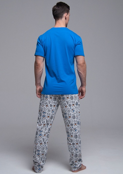 Пижама мужская Roksana №653/16014 р. 56 синий с серым