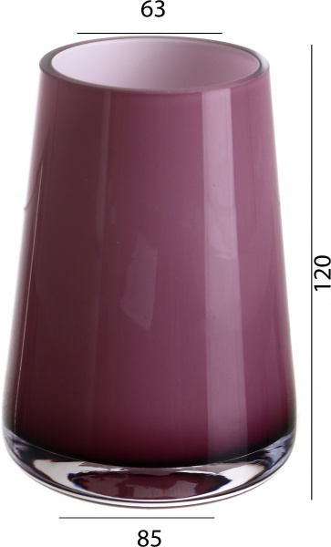 Ваза скляна Wrzesniak Glassworks Opal/Lilac 12 см сірувато-лілова 