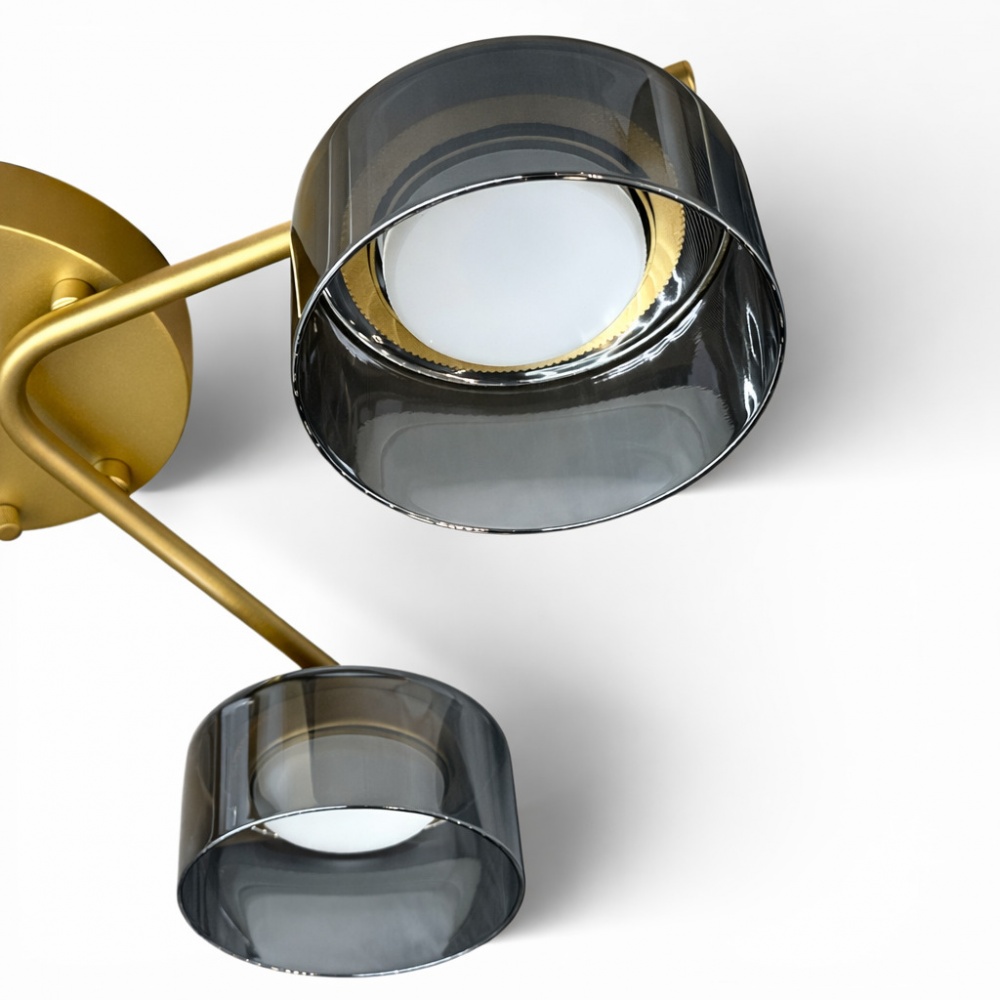 Люстра потолочная LIGHT SET DUSHA MS228 4x12 Вт GX53 золотой/дымчатый