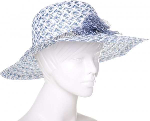 Шляпа one size голубой с белым