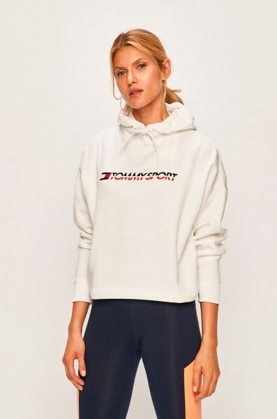 Джемпер Tommy Hilfiger CROPPED FLEECE HOODY S10S100360100 р. M белый