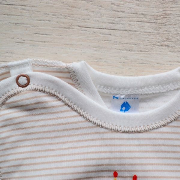 Боди детское Minikin полоска р.56 молочный 205403 