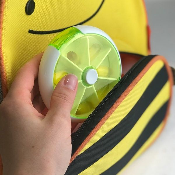 Органайзер для таблеток MVM PC-05 GREEN на 7 дней (таблетница) 10x90x90 мм