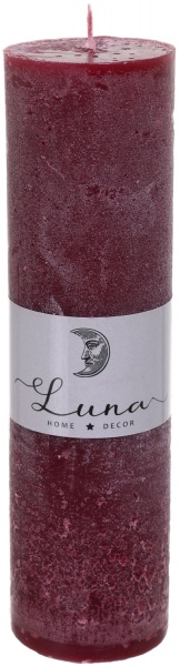 Свічка Рустік циліндр Red Wine C5520-504 Luna