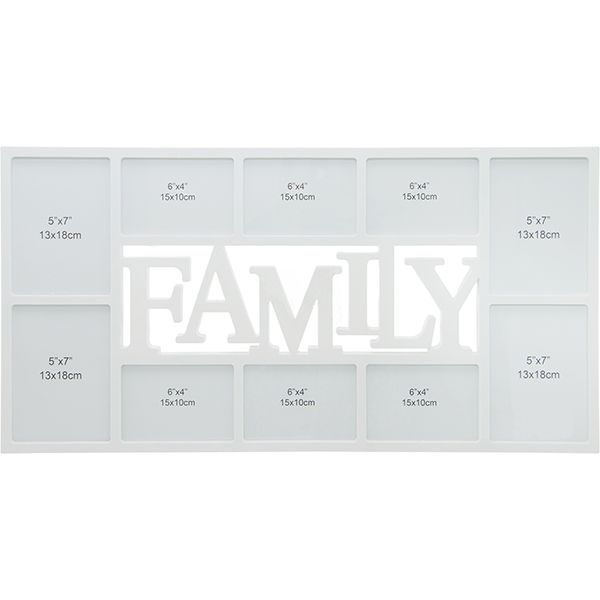Фоторамка Колаж Родина 10 шт біла