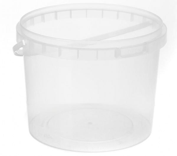 Відро Poliplast з пластиковою ручкою (харчовий пластик) 5 л прозорий 