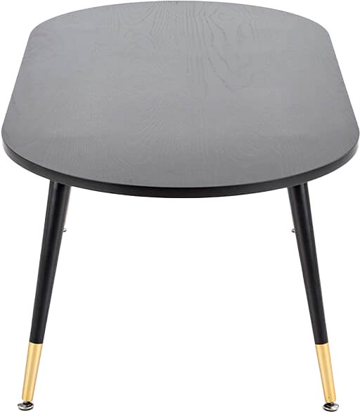 Стіл журнальний BRW Embosa 1200x470x600мм чорнийзолотий/дуб чорний 