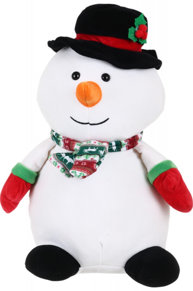 Мягкая игрушка HW Снеговик 38 см белый HF10746C 15'