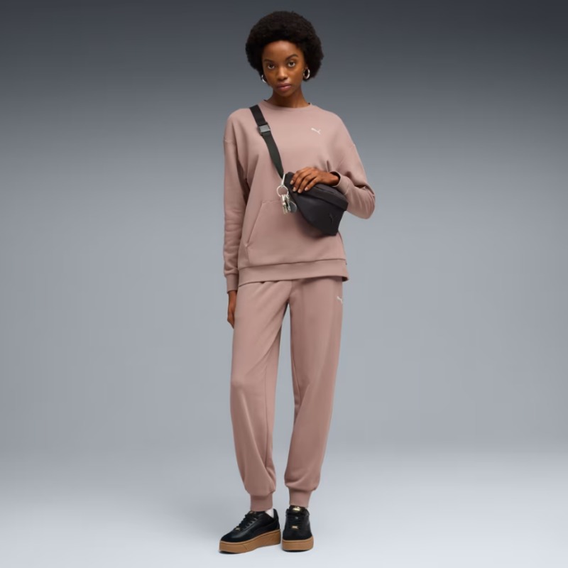 Спортивный костюм Puma Relaxed Sweat Suit Tr Cl 69190088 р.XS бежевый — фото 1